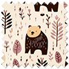 Bear Necessities, Rosewood - Twist&Fit Roman Blind